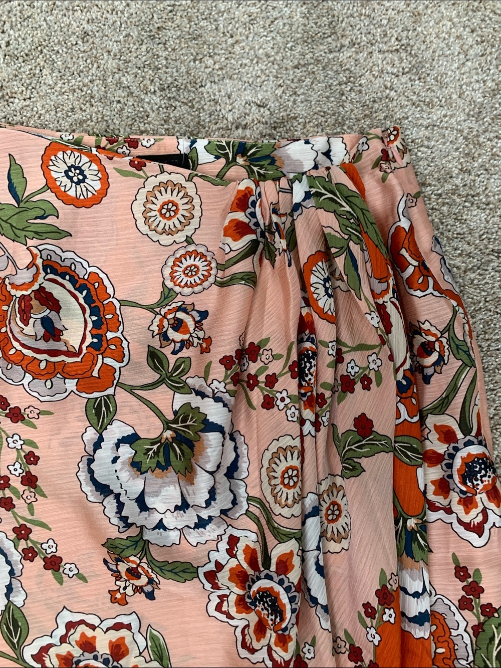 Ann Taylor wrap front sarong skirt - Picture 2 of 6